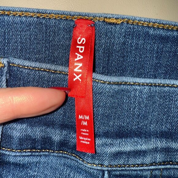 SPANXshape™ EveryWear Seamed-Front Wide Leg Jeans - Blue M - Picture 11 of 13